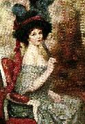 abel faivre woman with a fan oil on canvas